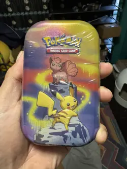 POKEMON KANTO POWER MINI-TIN W/PIKACHU & VULPIX + 2 BOOSTERS/1 FLIP COIN- SEALED - Image 1