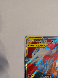 Pokemon Reshiram & Charizard GX TAG TEAM 194/214 Unbroken Bonds NM Full Art - Image 3