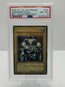 2002 Yu-Gi-Oh! Promo BPTS Collector's Tins #002 Summoned Skull PSA 8 - Image 1