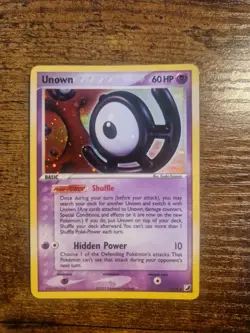 Pokemon Unown U U/28 EX Unseen Forces Set Holo Rare Vintage Pokemon Card - Image 1
