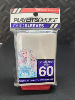Yugioh Size Player's Choice White Card Sleeves 60ct New SEALED + Bonus - Image 1