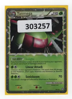(303257) YANMEGA PRIME 98/102 Ultra Rare Holo HGSS Triumphant Pokemon Card - NEW - Image 1