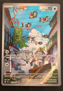 Chatot 181/162 Temporal Forces Illustration Rare Holo NM Pokemon Card - Image 1
