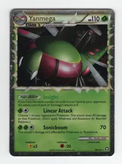 (303256) YANMEGA PRIME 98/102 Ultra Rare Holo HGSS Triumphant Pokemon Card - NEW - Image 2