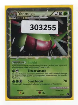 (303255) YANMEGA PRIME 98/102 Ultra Rare Holo HGSS Triumphant Pokemon Card - NEW - Image 1