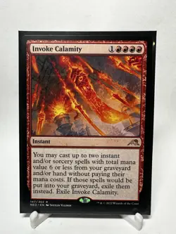 1x single INVOKE CALAMITY MTG Magic Cards NM-M KAMIGAWA NEON DYNASTY RARE - Image 1