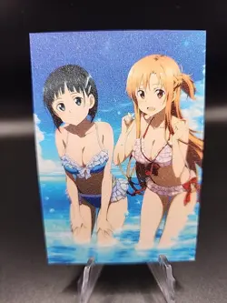 Asuna Yuuki And Suguha Kirigaya Art Sword Online Anime Waifu Card Doujin ACG... - Image 1