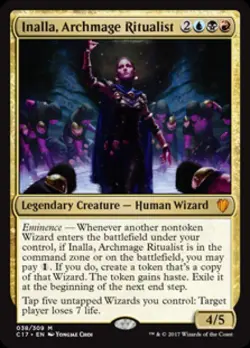 Inalla, Archmage Ritualist -Foil Medium Play MTG Commander 2017 - Image 1