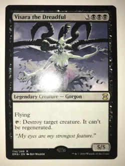 MTG Magic the Gathering 114 Visara the Dreadful Eternal Masters Rare LP/NM - Image 1