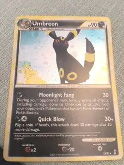 POKEMON POKEMON TCG 2011 UMBREON 22/95 CALL OF LEGENDS HOLO EX CARD - Image 1