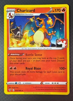 Charizard Pokemon Prize Pack Series 1 Promo Pokemon Card LP Play Stamp - Image 1
