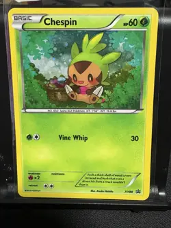 Chespin Collector Chest XY88 Holo Promo Card Lightly Played - Image 1