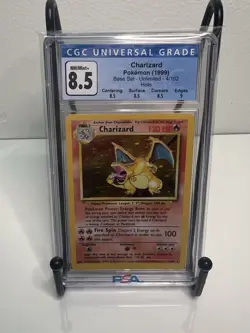 1999 POKEMON BASE SET UNLIMITED CHARIZARD CGC 8.5 - Image 1