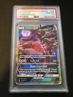 2018 Pokemon Sun & moon Yveltal GX #79 Forbidden Light - PSA 10 Gem Mint - Image 1