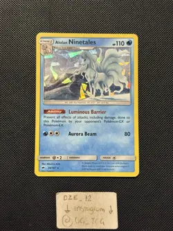 Pokemon Burning Shadows - Alolan Ninetales - 28/147 - Cracked Ice Holo - MP/HP - Image 1