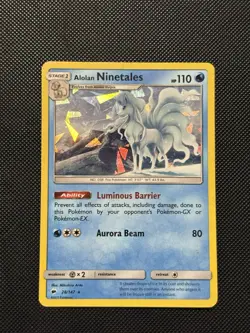 Pokemon Burning Shadows - Alolan Ninetales - 28/147 - Cracked Ice Holo - MP/HP - Image 2