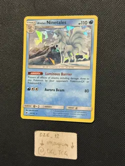 Pokemon Burning Shadows - Alolan Ninetales - 28/147 - Cracked Ice Holo - MP/HP - Image 4
