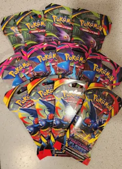 Pokemon Mega Evolution Phantasmal Flames Sleeved Booster LOT x12 SEALED IN HAND - Image 1