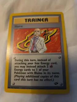 Pokemon TCG Blaine Trainer Gym Challenge 100/132 LP - Image 1