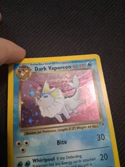 Dark Vaporeon Holo Foil Rare Legendary Collection 9/110 2002 Pokemon TCG DMG - Image 2