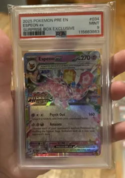 Pokemon TCG 2025 Prismatic Evolutions Eeveelution Stamped Promo Set PSA 9 - Image 2