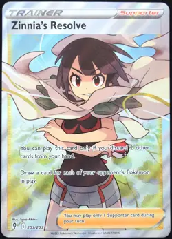 Pokemon TCG Zinnia's Resolve 203/203 2021 Evolving Skies Ultra Rare Card - NM - Image 1