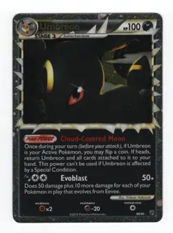 (303266) UMBREON PRIME 86/90 Ultra Rare Holo HGSS Undaunted Pokemon Card - NEW - Image 2
