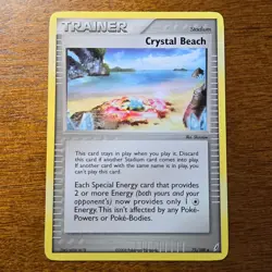 Crystal Beach 75/100 - EX Crystal Guardians Uncommon 2006 - Pokemon TCG Card LP - Image 1