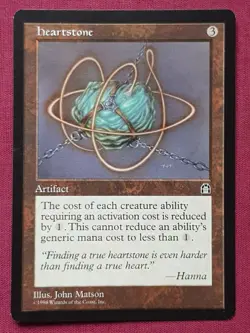 Magic The Gathering STRONGHOLD HEARTSTONE artifact card MTG - Image 1