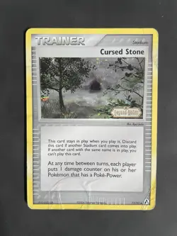 Cursed Stone Legend Maker 72/92 Reverse Holo 2006 Pokemon Card Damaged - Image 1