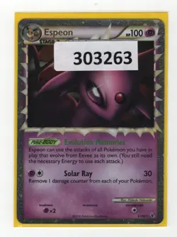 (303263) ESPEON PRIME 81/90 Ultra Rare Holo HGSS Undaunted Pokemon Card - NEW - Image 1