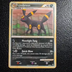 Pokemon Umbreon Non Holo Regular Rare HGSS Undaunted 10/90 LP - Image 1