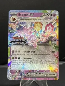 Pokemon TCG Espeon ex 034/131 Prismatic Evolutions Stamped Promo MINT/Near Mint - Image 1