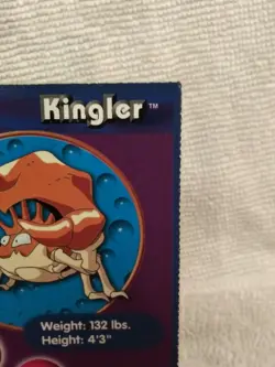 Kingler #99 Poke'Trivia Pokemon Card Mewtwo Strikes Back Movie LP - Image 5