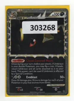 (303268) UMBREON PRIME 86/90 Ultra Rare Holo HGSS Undaunted Pokemon Card - NEW - Image 1