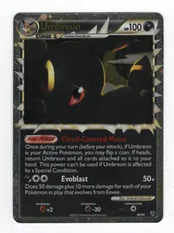 (303268) UMBREON PRIME 86/90 Ultra Rare Holo HGSS Undaunted Pokemon Card - NEW - Image 2