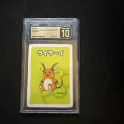 2019 Pokemon Japanese Raichu Old Maid Playing Card CGC 10 Pristine - Image 1