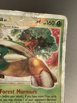 Pokemon-Torterra LV.X 122/130 Diamond and Pearl Holo Damaged - Image 2