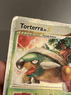 Pokemon-Torterra LV.X 122/130 Diamond and Pearl Holo Damaged - Image 3