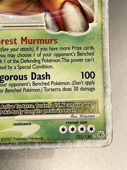 Pokemon-Torterra LV.X 122/130 Diamond and Pearl Holo Damaged - Image 5