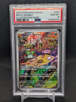 POKEMON PARADOX RIFT BRUTE BONNET 207/182 PSA 10 ILLUSTRATION RARE GEM MINT - Image 1