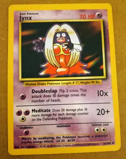 Pokemon TCG Jynx Base Set 31/102 Regular 1st Edition Uncommon - Image 1