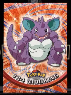 Nidoking #34 Topps TV Animation Series 1 Blue Label 1999 Pokemon TCG - Image 3