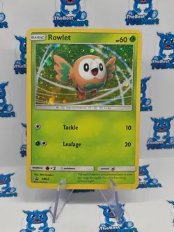 Pokemon Rowlet Sun & Moon Sm22 Promo Holo LP - Image 1