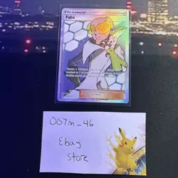 Pokemon Card Faba 208/214 SM Lost Thunder Holo Full Art Ultra Rare Trainer MINT - Image 1