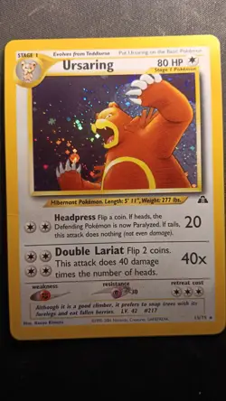 Pokemon TCG Ursaring Holo Rare from Neo Discovery OG Set. Great Condition! - Image 1