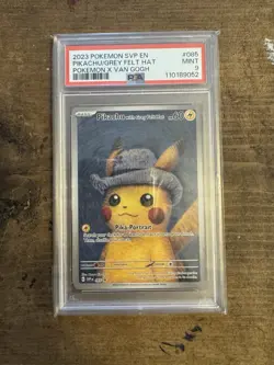 Pokemon Pikachu With Grey Felt Hat SVP 085 Van Gogh Promo Card PSA 9 MINT - Image 1