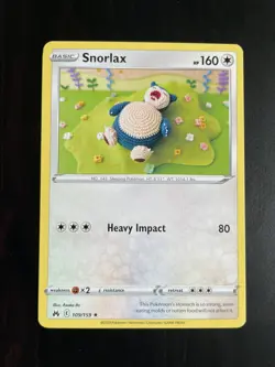 Pokemon card CROWN ZENITH Rare SNORLAX (109/159) Mint/NM - Image 1
