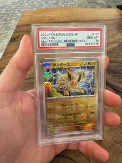 PSA 10 Jolteon Master Ball Holo 135/165 sv2a 151 Japanese Pokemon Gem Mint - Image 5