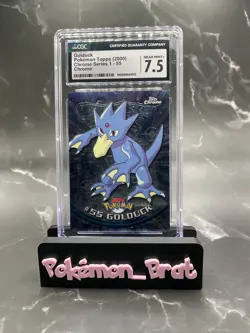 2000 TOPPS CHROME POKEMON SERIES 1 CHROME GOLDUCK #55 CGC 7.5 NEAR MINT + - Image 1